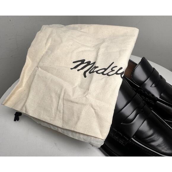 Madewell The Vernon Loafer True Black Sz 8.5 Worn 1X Preppy Career Academia Chic - Picture 11 of 16